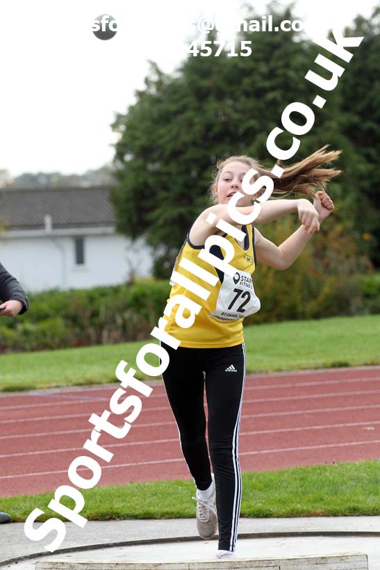 Shot putt, NECAA Open Meeting, Morpeth, Sunday, October 18th. David T. Hewitson/Sports for All Pics